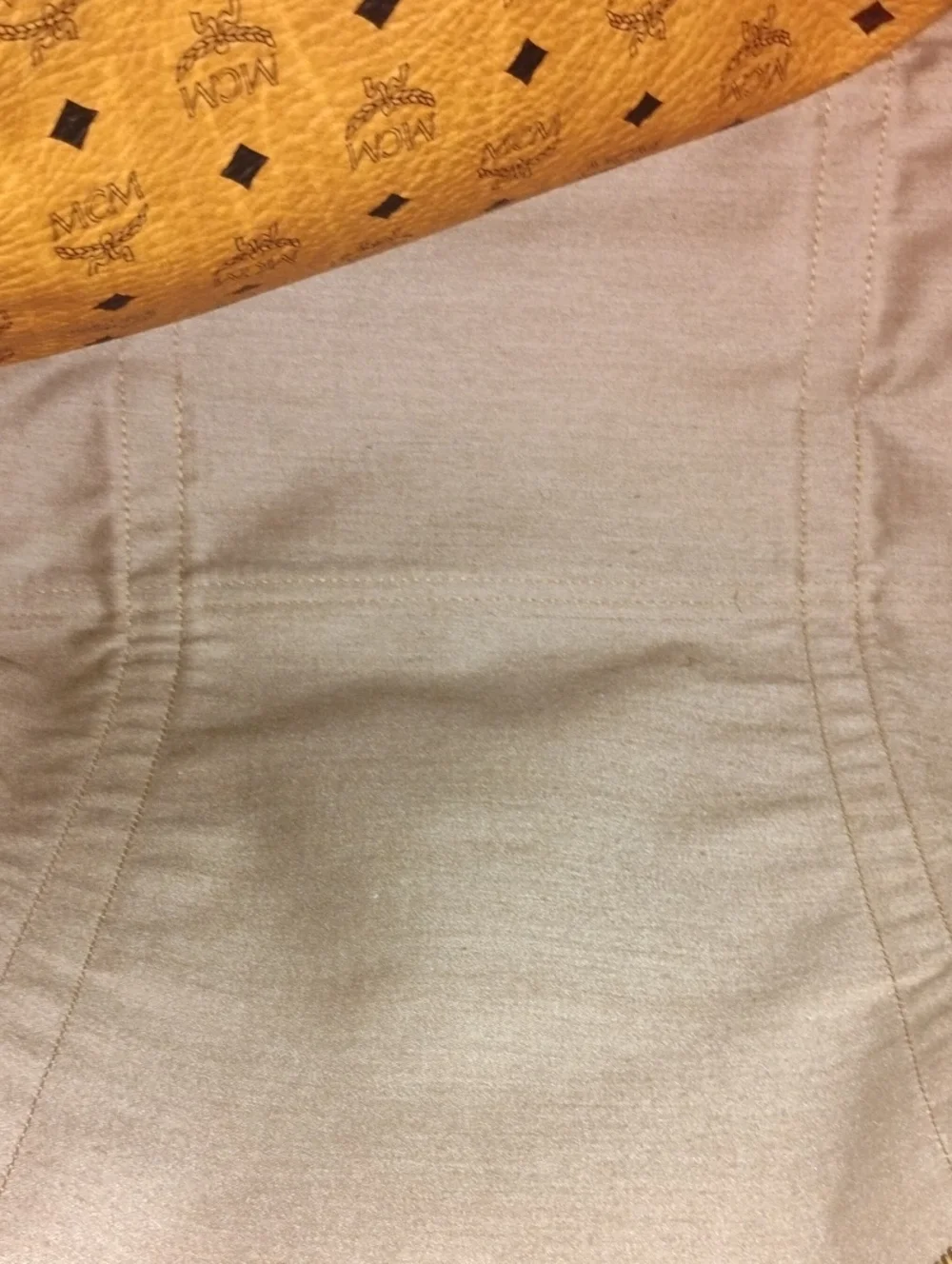 MCM Visetos Cognac Vintage XL Tote Bag